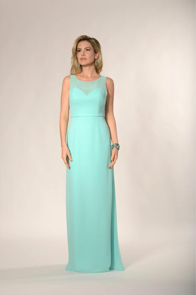 Illusion Sweetheart Neckline Bridesmaid Dress